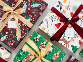Wrapping paper - Christmas car, 70x200 cm