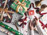 Wrapping paper - Christmas car, 70x200 cm