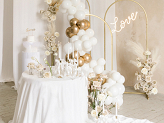 Backdrop stand, midi arch, gold, 80x180 cm