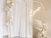 Backdrop stand, midi arch, gold, 80x180 cm