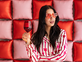 Heart-shaped Flame Glasses, red