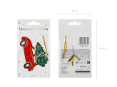 Metal hanging decoration Christmas car, 9x6.5 cm, mix