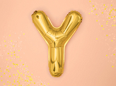 Foil Balloon Letter ''Y'', 35cm, gold