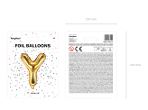 Foil Balloon Letter ''Y'', 35cm, gold