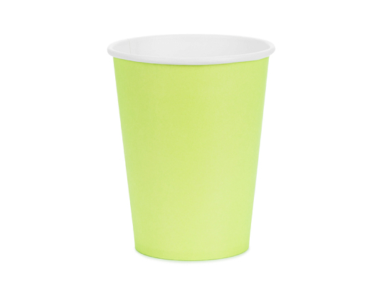 Paper Cups, light green, 250ml (1 pkt / 6 pc.)