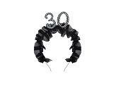 Headband ''30'' with ruffles and pearls