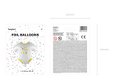 Foil balloon Baby romper - Hello Baby, 51x45cm, white