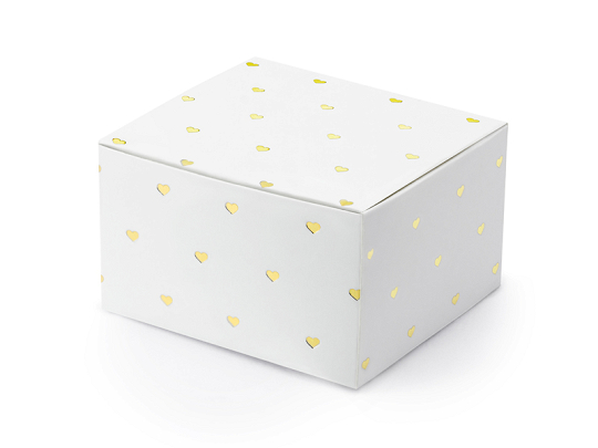 Boxes Hearts, white, 6x3.5x5.5cm (1 pkt / 10 pc.)