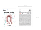 Foil Balloon Letter ''Q'', 35cm, rose gold