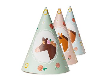 Horse hats, approx. 16 cm, mix (1 pkt / 6 pc.)