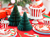 Paper honeycomb ornament Christmas tree, bottle green, 20cm