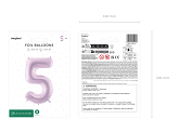 Foil Balloon Number ''5'', 72cm, purple
