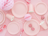 Party horns, light pink (1 pkt / 6 pc.)