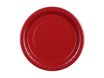 Paper Plates, dark red, 23 cm (1 pkt / 6 pc.)