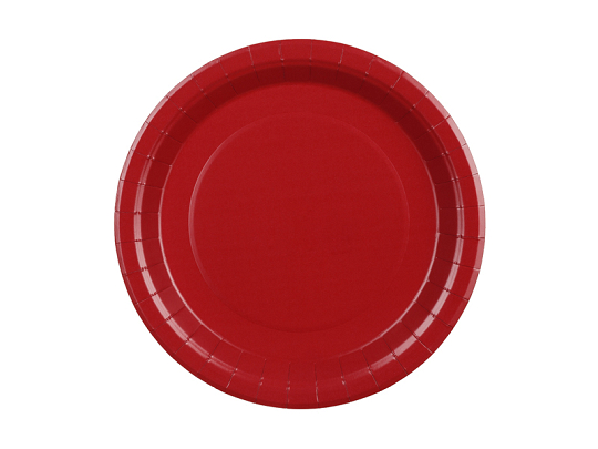 Paper Plates, dark red, 23 cm (1 pkt / 6 pc.)