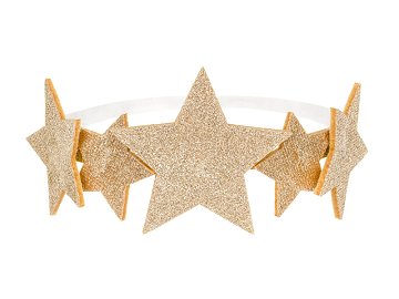 Headband Stars, gold, 12cm