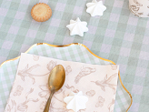 Plates Checkered, 23 cm, mix (1 pkt / 6 pc.)