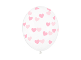 Balloons 30cm, Hearts, Crystal Clear (1 pkt / 50 pc.)