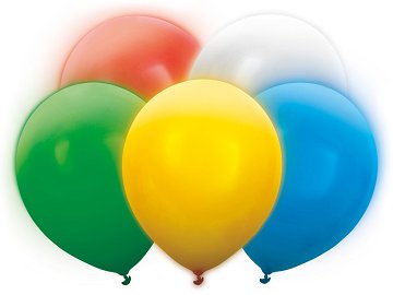 Led balloons 30 cm, mix (1 pkt / 5 pc.)