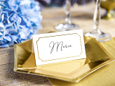 Place cards - Frame, gold, 9.5x5.5cm (1 pkt / 10 pc.)