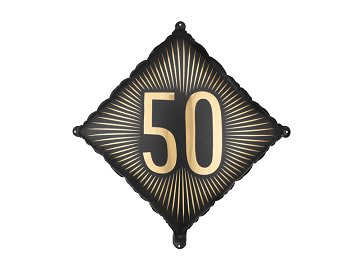 Foil Balloon ''50'', 46x46 cm, mix