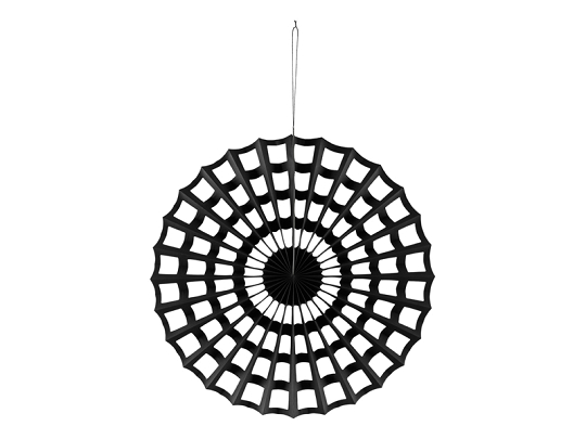 Decorative Rosette Spider Web, black, 50 cm