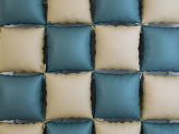 Foil balloon curtain double-sided Square, biege-navy blue, 35 x 35 cm (1 pkt / 4 pc.)