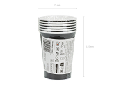 Paper Cups, black, 250ml (1 pkt / 6 pc.)