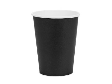 Paper Cups, black, 250ml (1 pkt / 6 pc.)