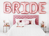 Foil balloon Bride, 280x86cm, rose gold