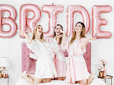 Foil balloon Bride, 280x86cm, rose gold