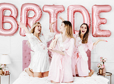 Foil balloon Bride, 280x86cm, rose gold