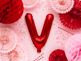 Foil Balloon Letter ''V'', 35cm, red