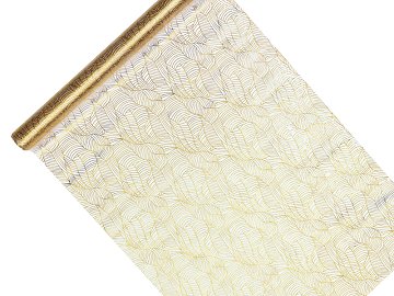 Printed Organza, white, 0.48 x 9m