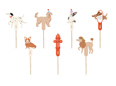 Cupcake toppers Dogs, 7-9.5 cm, mix (1 pkt / 7 pc.)