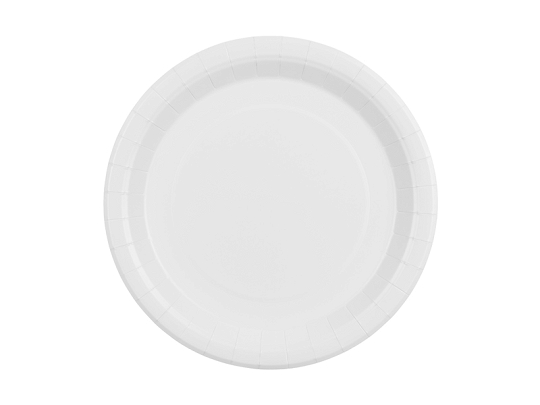 Paper Plates, white, 23 cm (1 pkt / 6 pc.)