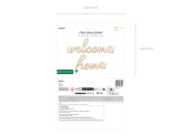 Foil balloon Welcome Home, 335x71 cm, cappuccino