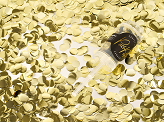 Confetti push pop, gold