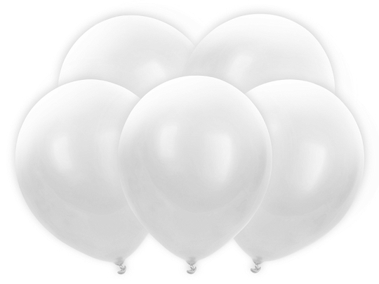 Led balloons 30 cm, white (1 pkt / 5 pc.)