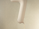 Foil Balloon Number ''7'', 86cm, light warm grey