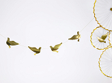 Garland Doves, gold, 112 cm