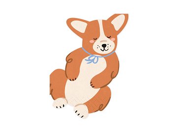 Napkins Corgi, 11x15 cm, mix (1 pkt / 12 pc.)