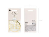 Cake topper IHS, gold, 22cm