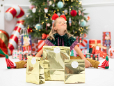 Gift bags, gold, 25x38x11cm (1 pkt / 3 pc.)