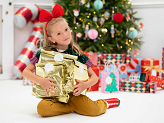 Gift bags, gold, 25x38x11cm (1 pkt / 3 pc.)