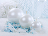 Candle Sphere, metallic, pearl, 8cm (1 pkt / 6 pc.)