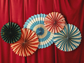 Circus Decorative Rosettes, set, 26-43 cm (1 pkt / 5 pc.)