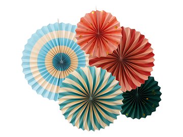 Circus Decorative Rosettes, set, 26-43 cm (1 pkt / 5 pc.)