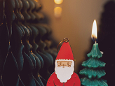 Candle Christmas Tree, 10 cm, dark green