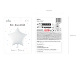 Foil balloon Star, 48 cm, white